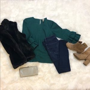 Jcrew bell sleeve blouse